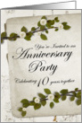 You’re Invited to an Anniversary Party to Celebrate 10 years together card