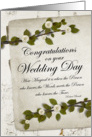 Congratulations on your Wedding Day White Floral card