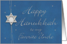Happy Hanukkah to my Favorite Uncle card
