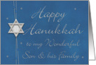 Happy Hanukkah to my Wonderful Son & his Family card