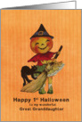 Happy 1st Halloween Great Granddaughter card