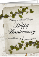 Wishing a Special Couple Happy Anniversary 11 Years together card