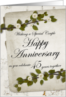 Wishing a Special Couple Happy Anniversary 45 Years together card