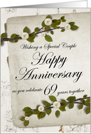 Wishing a Special Couple Happy Anniversary 69 Years together card