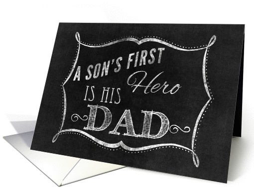 A son's first Hero is his Dad card (1092570)