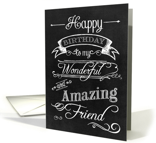 Chalkboard Birthday Amazing Friend card (1126008)