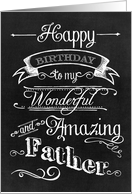 Chalkboard Birthday Amazing Father card