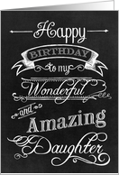 Chalkboard Birthday Amazing Daughter card