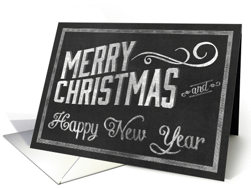 Merry Christmas Chalk Board Art card (1126370)