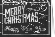 Merry Christmas Chalk Board Art card