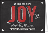 Wishing you Much Joy this Holiday Season Customizable card