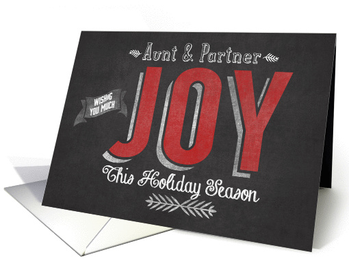 Wishing you Much Joy this Holiday Season Aunt & Partner card (1128160)