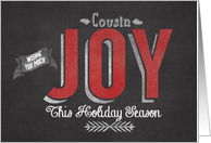 Wishing you Much Joy this Holiday Season Cousin card