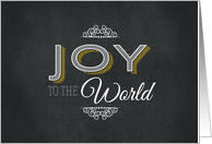 Joy to the World Chalkboard card