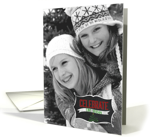 Celebrate the Season colored Chalkboard Overlay card (1185190)