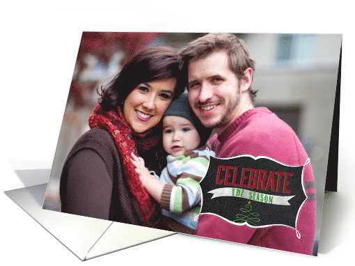 Celebrate the Season colored Chalkboard Overlay card (1185192)