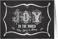 Joy to the World Chalkboard card