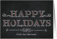 Happy Holidays Chalkboard, Custom Name card