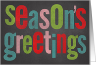 Chalkboard Colorful Season’s Greeting card