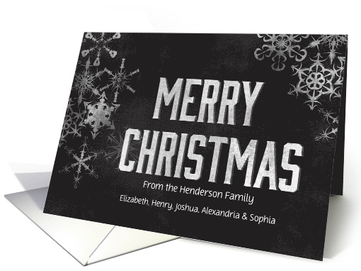 Chalkboard Snowflake Merry Christmas card (1185706)