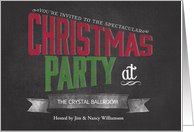 Chalkboard Christmas Party Invitation card