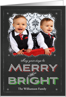 Chalkboard May Your Days be Merry and Bright Photo card