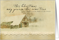 Vintage Barn Christmas Card