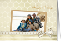Vintage Christmas Photo Card With Bow card