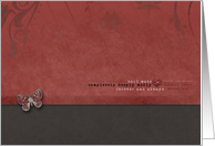 Completely Deeply Madly In Love With Butterfly And Heart card