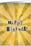 Happy Birthday Vintage card