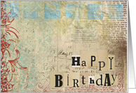 Happy Birthday Vintage card