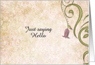 Vintage Just saying Hello card
