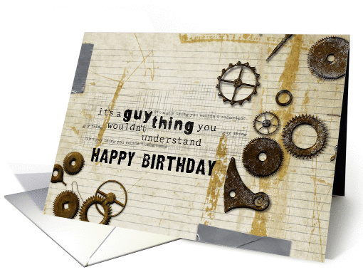 Guy Thing Happy Birthday card (947890)