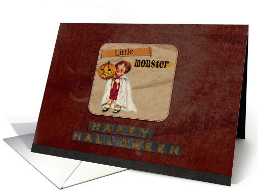 Little Monster Happy Halloween card (947918)