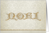 Noel Gold Lettering card