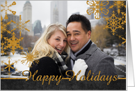 Happy Holidays Cut Out Photo Card