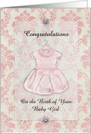 Congratulations on the Birth of your Baby Girl card