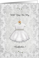 Christening Be My Godfather card