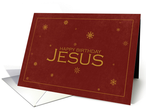Happy Birthday Jesus Red card (948931)