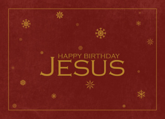 Happy Birthday Jesus Red