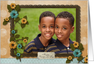 Happy Grandparents Day Photo Card Floral card