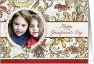 Happy Grandparents Day Photo Card Floral card