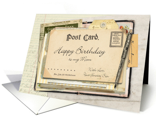 Happy Birthday to Mom from Son card (949548)