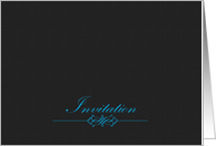 Invitation Blue Lettering card