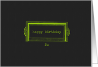 happy birthday 2 u card