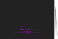 Purple and Black Invitation card