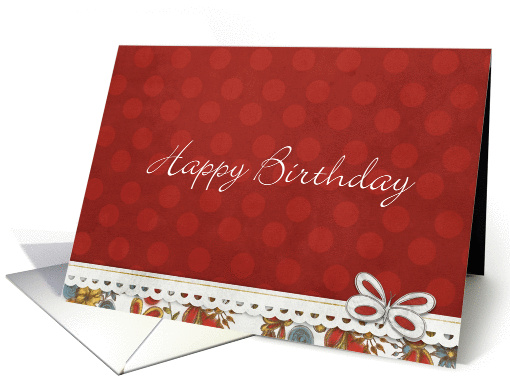 Happy Birthday Floral Butterfly card (950240)