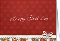 Happy Birthday Floral Butterfly card