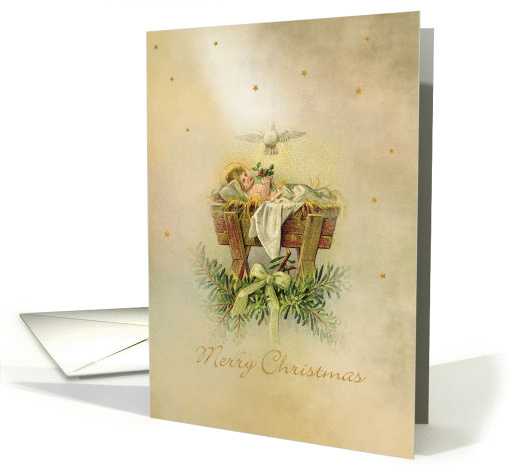 Merry Christmas Manger card (950350)
