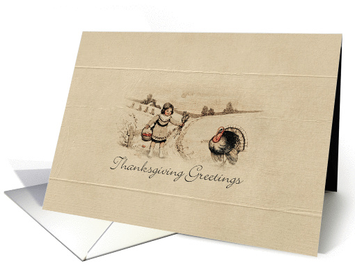 Vintage Thanksgiving Greetings card (950434)